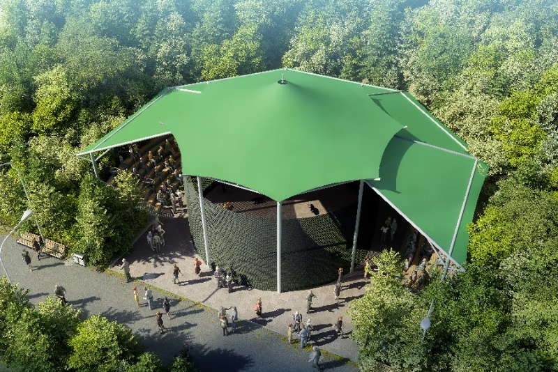 祝贺石燕湖动物园表演场膜结构工程顺利验收